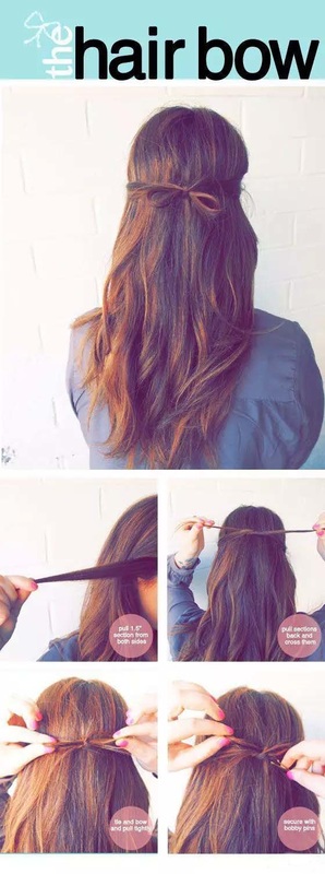 cute hair bow hairstyle for girls